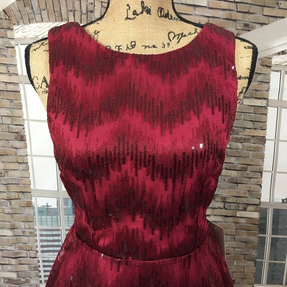 Lulus Shine My Way Red Sequin Backless Skater Dress Small party cocktail - Picture 7 of 15